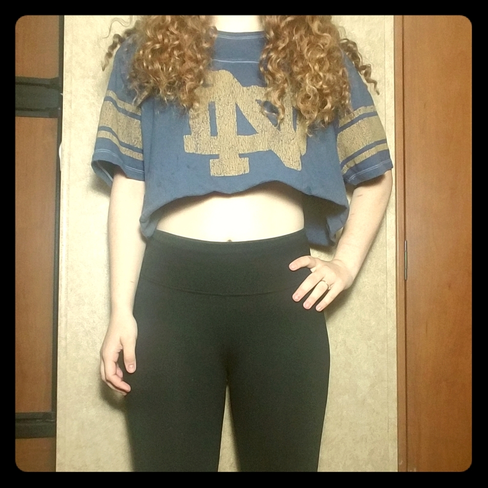 SOLD Vintage Jersey style crop top hem